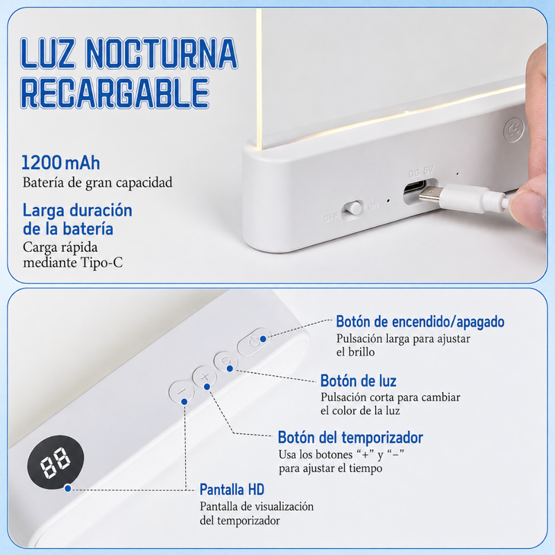 Luz de lectura LED Nocturna para libros